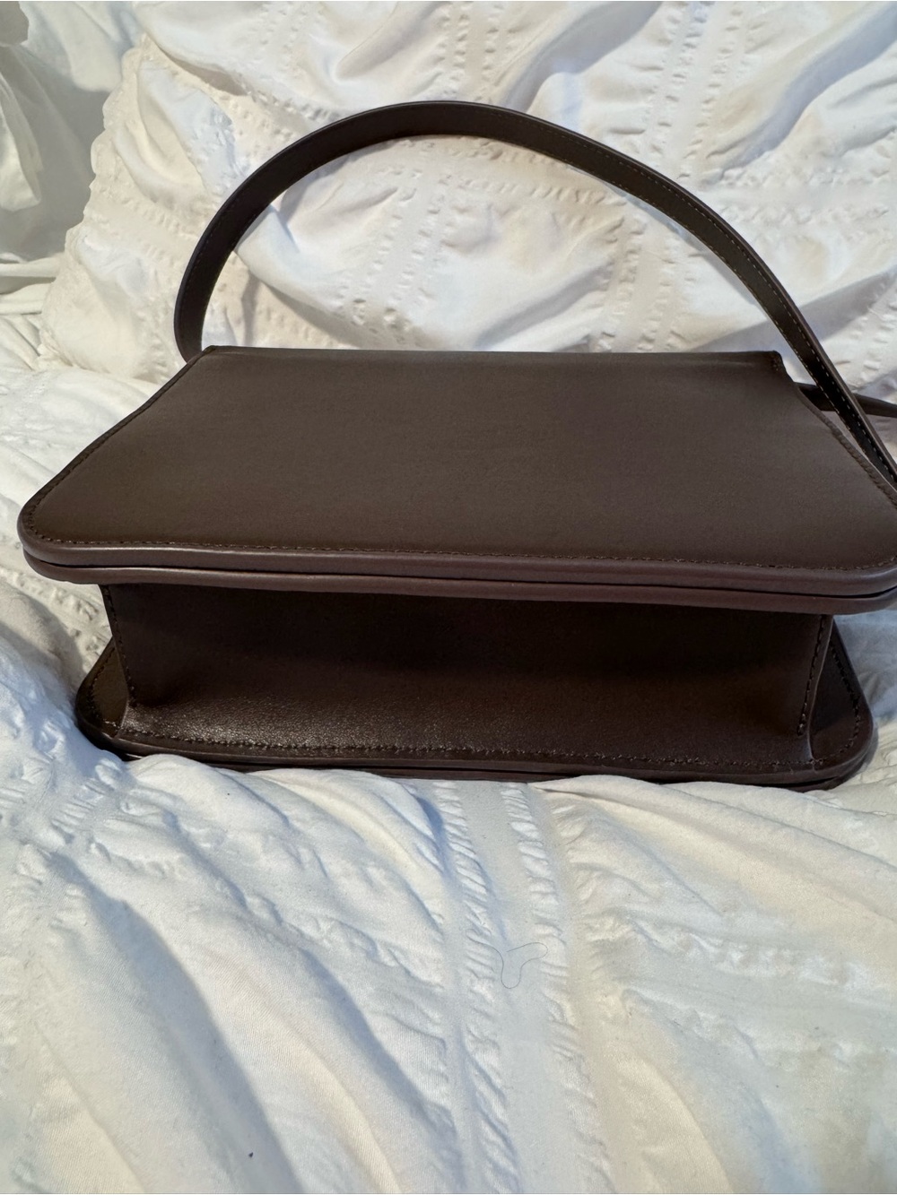NWT Quince Box Leather Bag in Classic Dark Brown - Picture 7 of 8